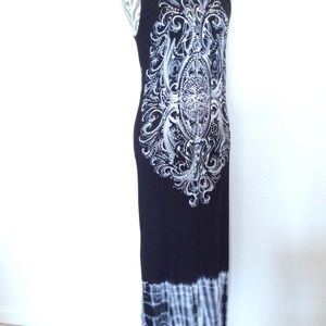 Vocal long sliming dress with Tye dye bottom